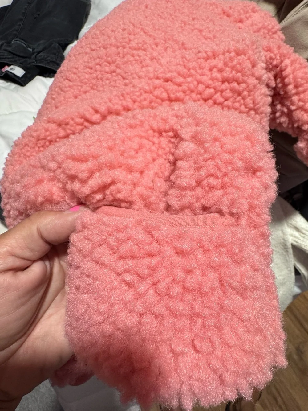 Nwts 0-3 mos Cozy Teddy Fleece One-Piece for Babies - Pink